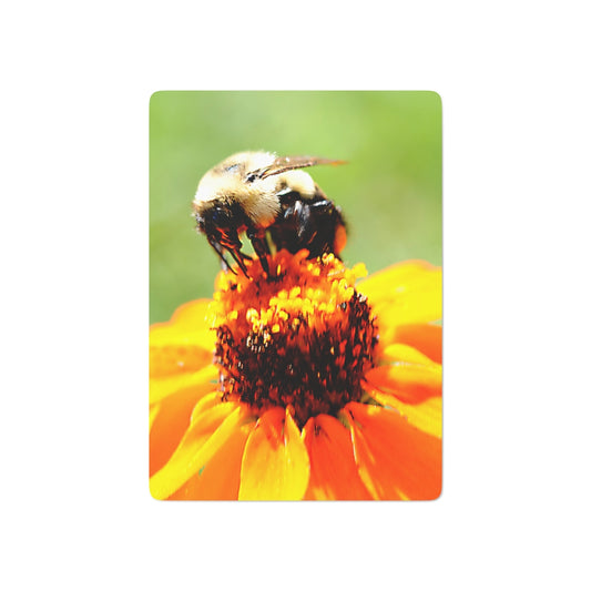 Bee On a Flower Custom Poker Cards