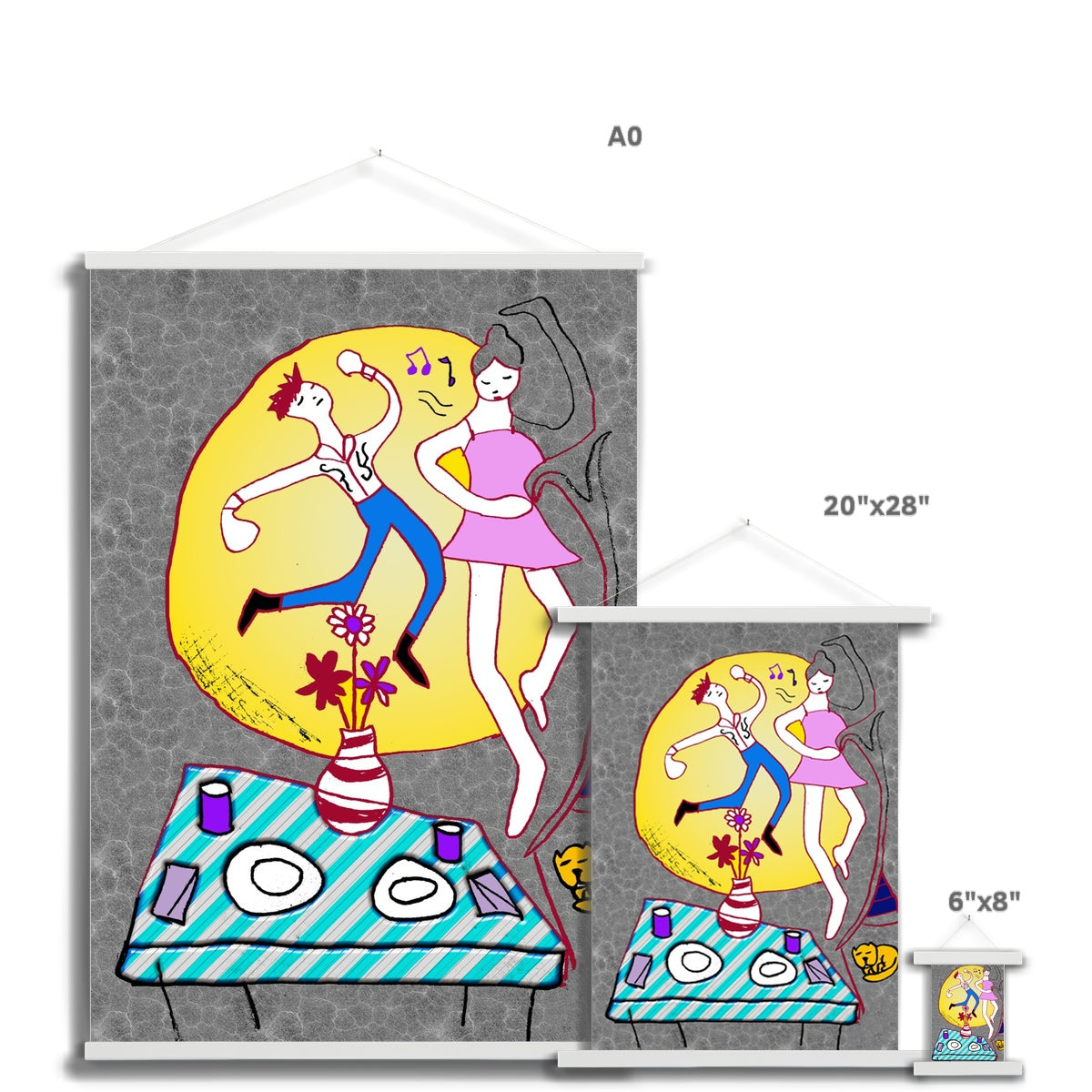 Dancin In The Moonlight Fine Art Print with Hanger