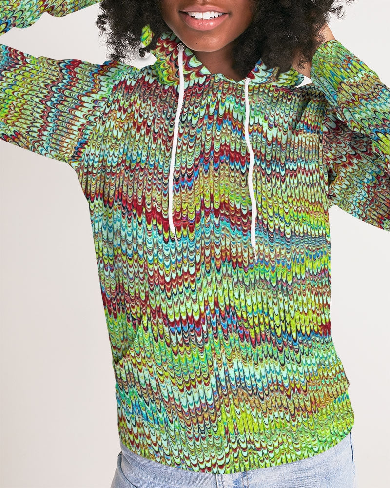 Cool Green Marbled Women's Hoodie