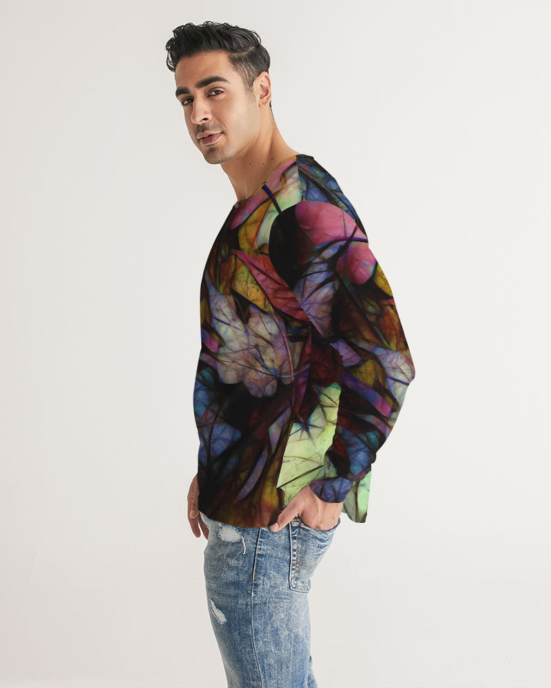 Fall Leaves Abstract Men's Long Sleeve Tee