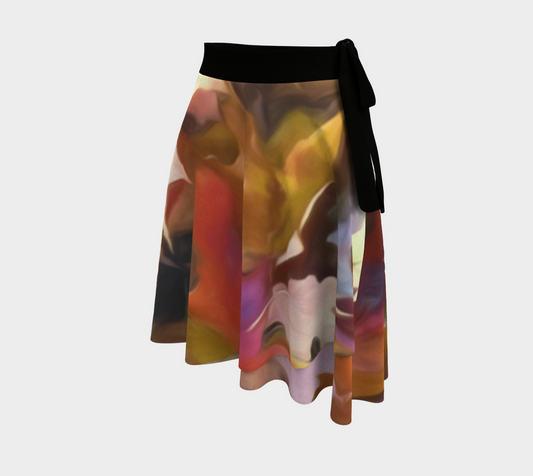 Fall Leaves Bright Wrap Skirt