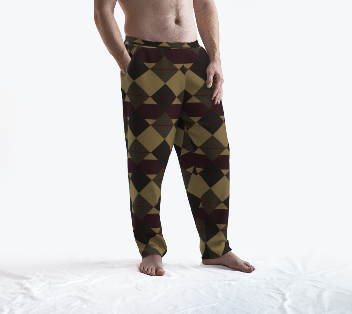 Checkered Brown Plaid Lounge Pants