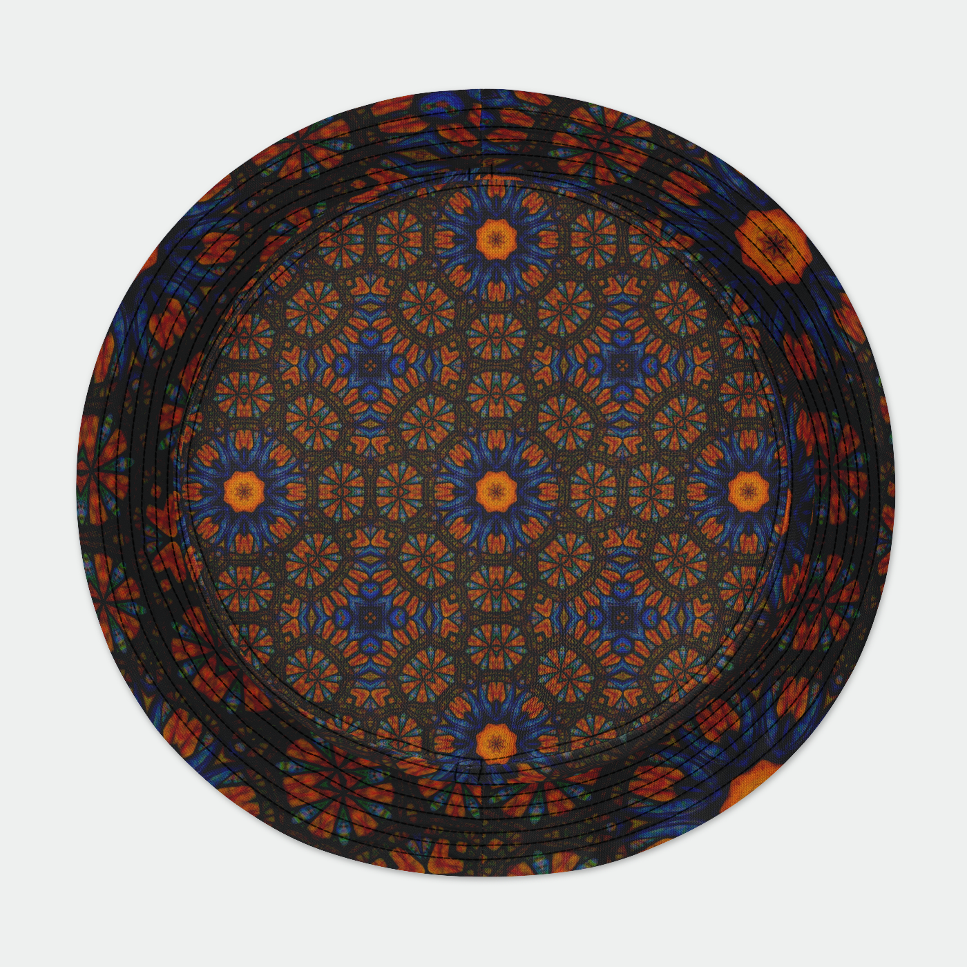 Blue Sketch Kaleidoscope Bucket Hat