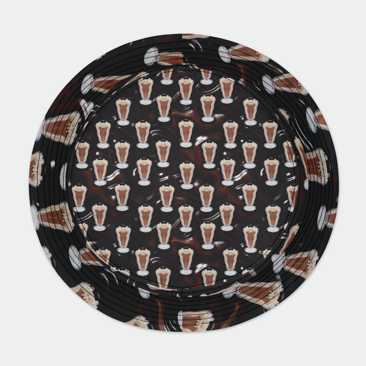 Chocolate Milkshake Pattern Bucket Hat