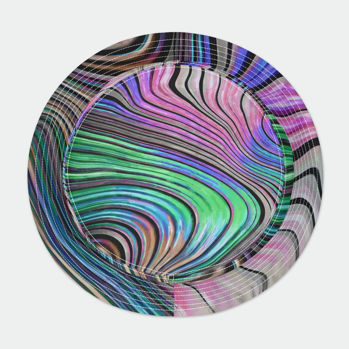 Pastel Pearl Wave Bucket Hat
