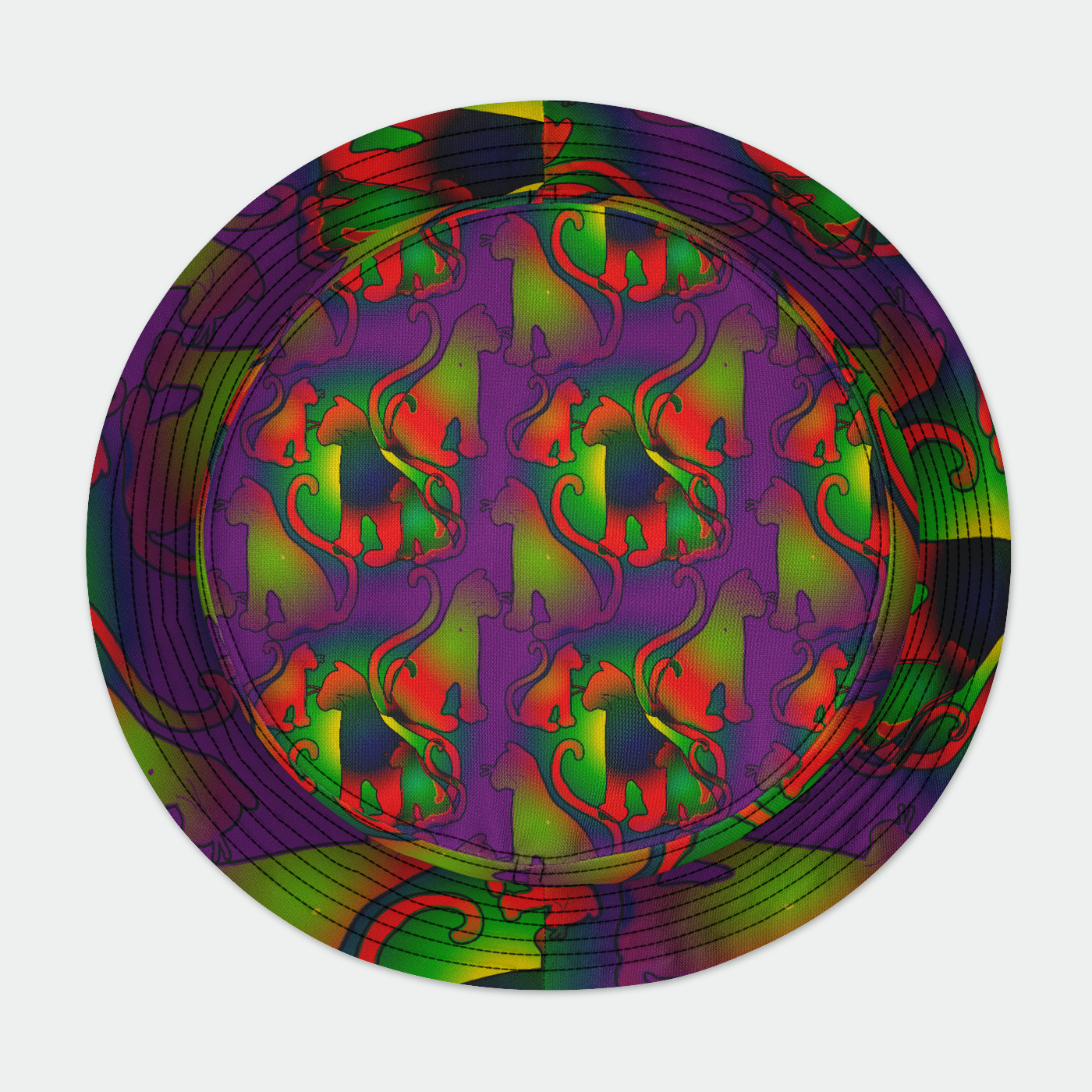 Rainbow Cats Pattern Bucket Hat