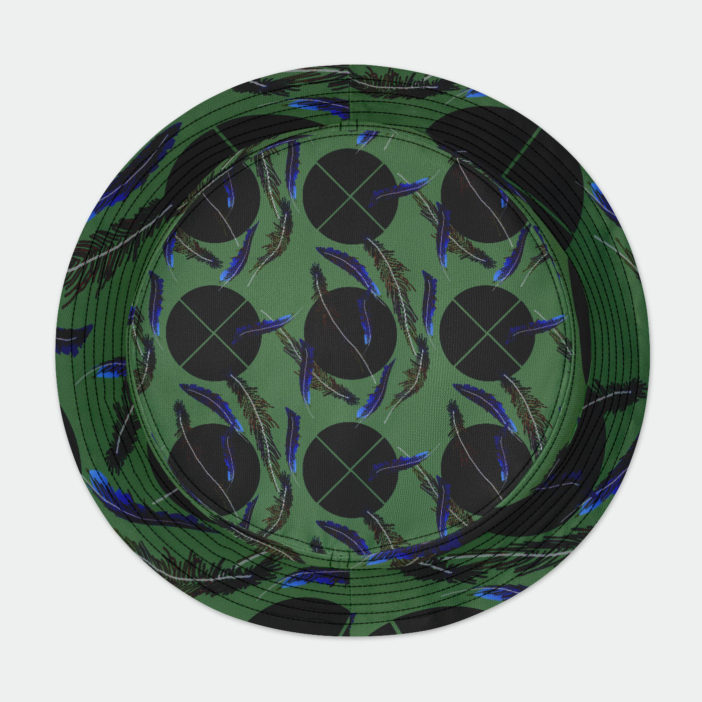 Feathers Pattern Bucket Hat