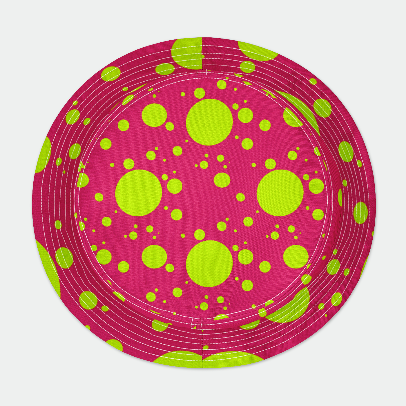 Pink and Yellow Polkadots Bucket Hat