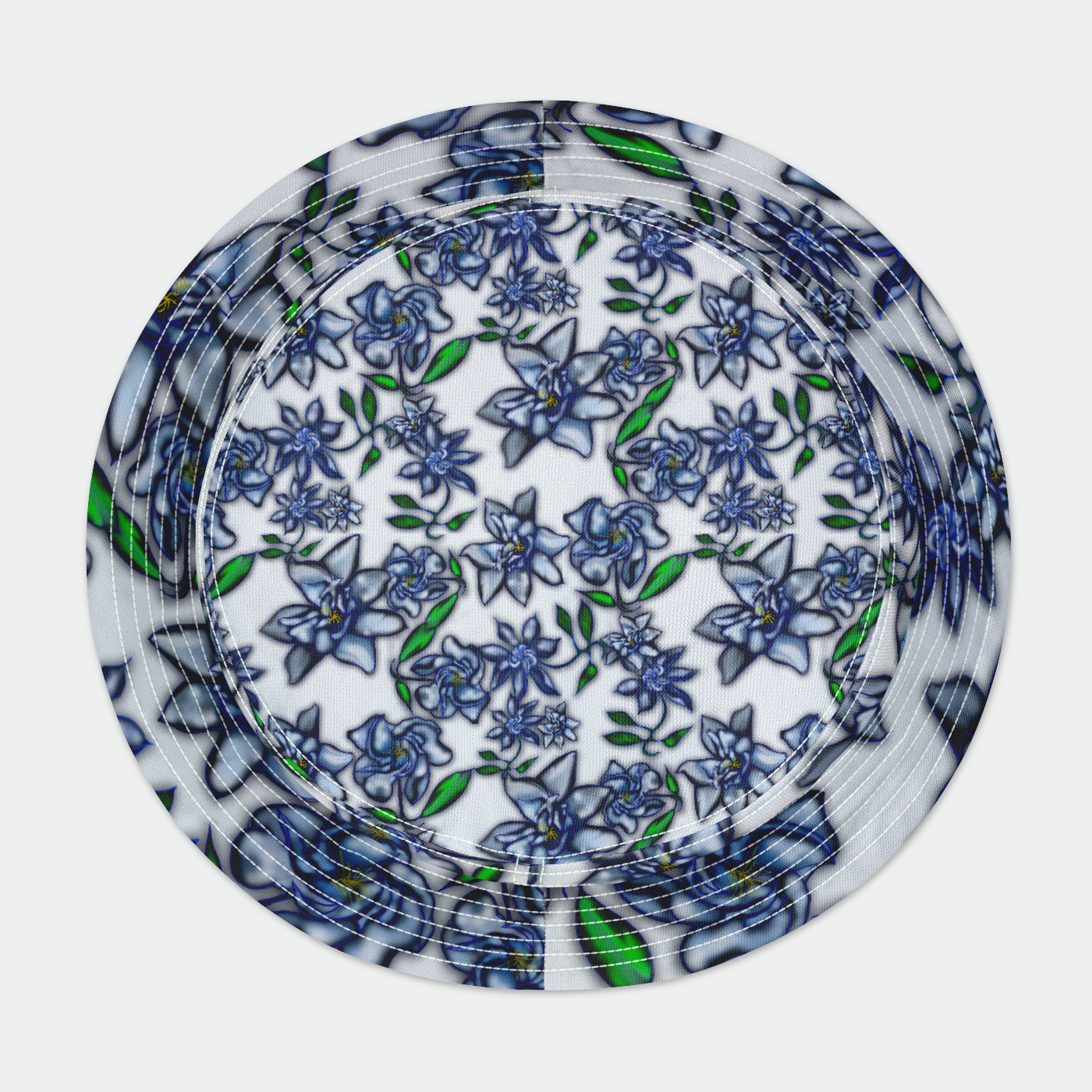Gardenias On White Bucket Hat