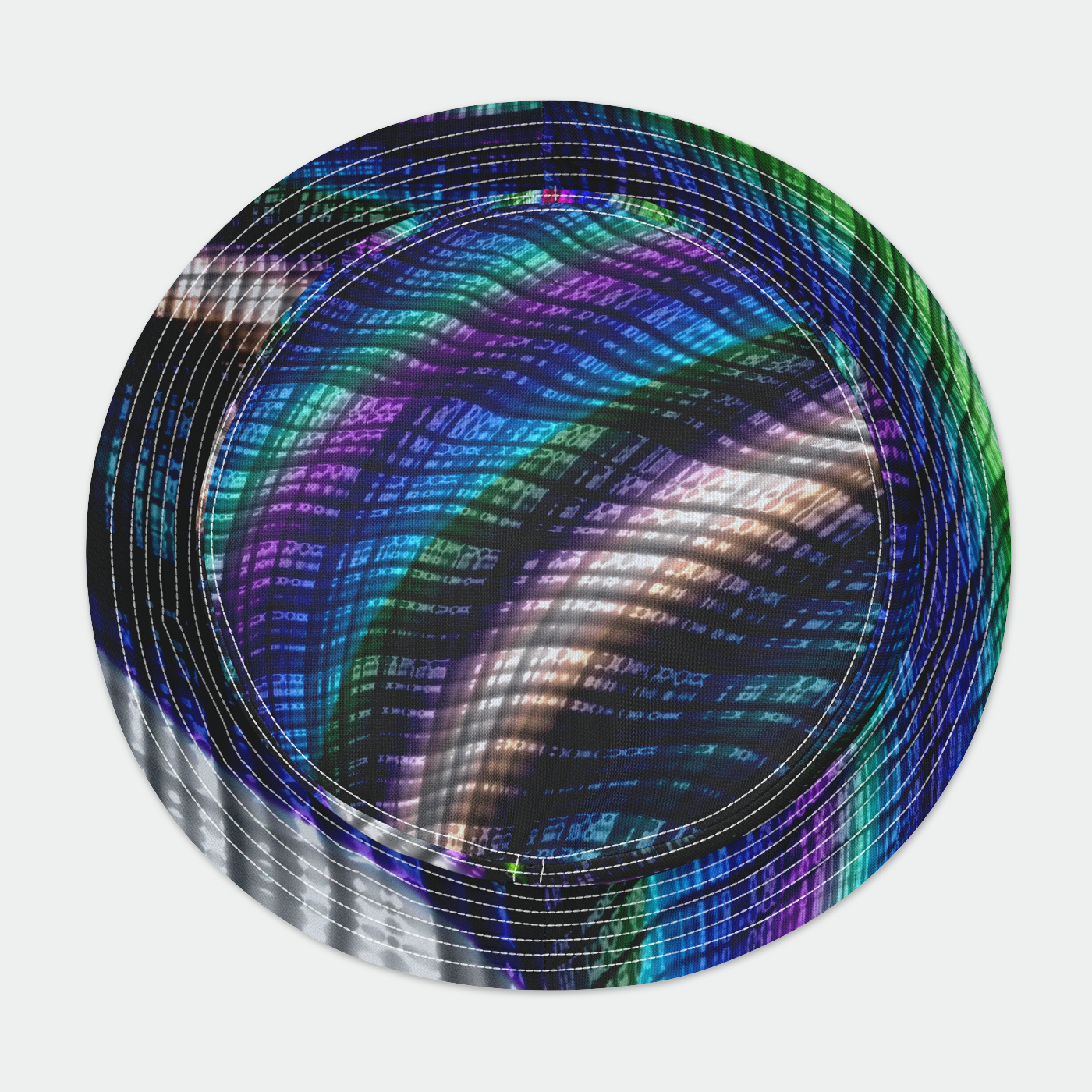 Plaid Candy Fractal Bucket Hat