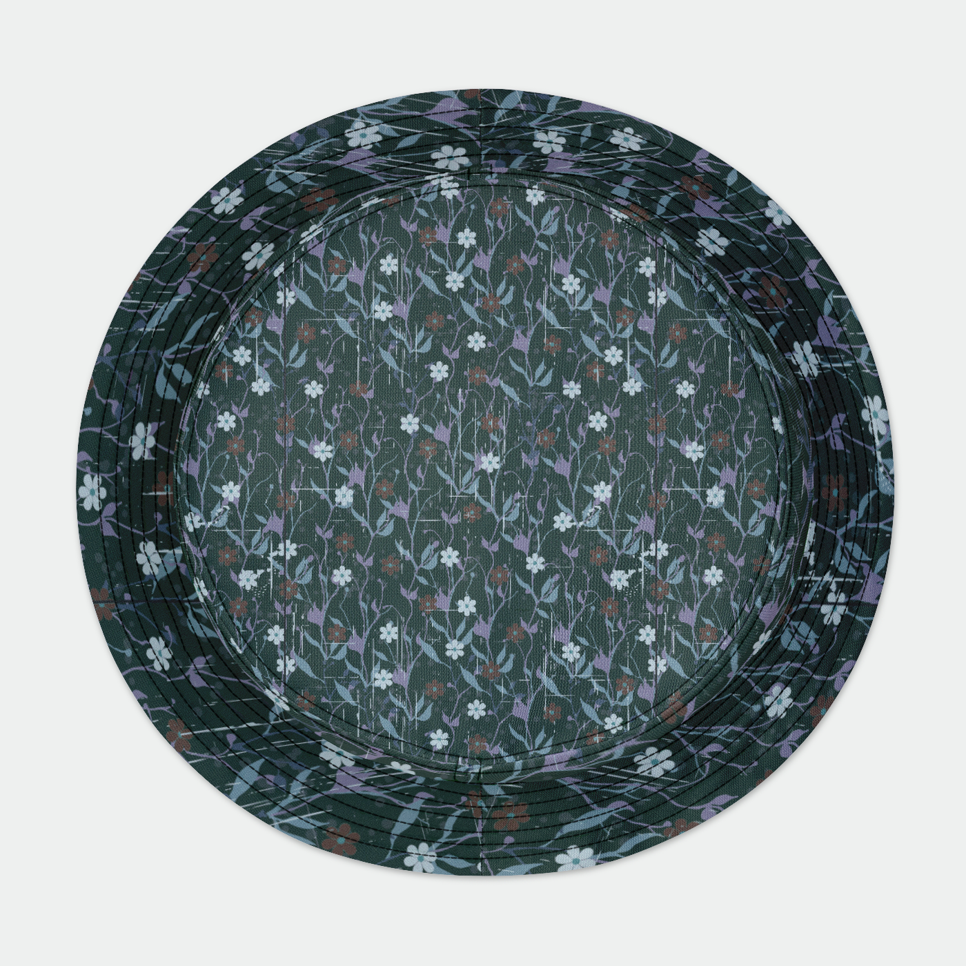 Violets on Gray Bucket Hat