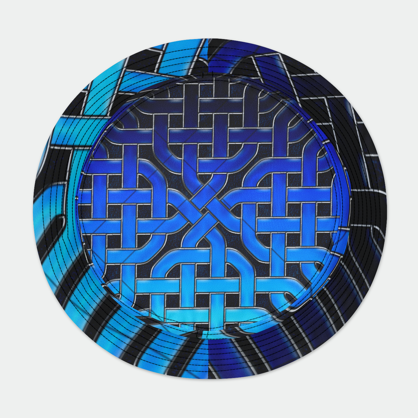 Blue Glass Celtic Knot Bucket Hat