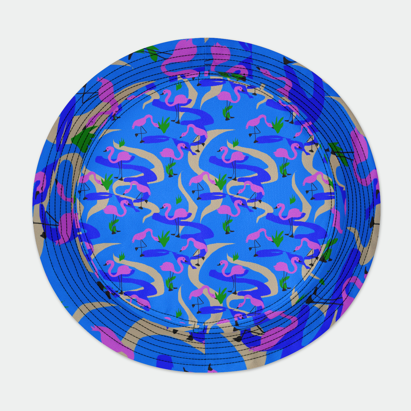 Flamingos Pattern Bucket Hat