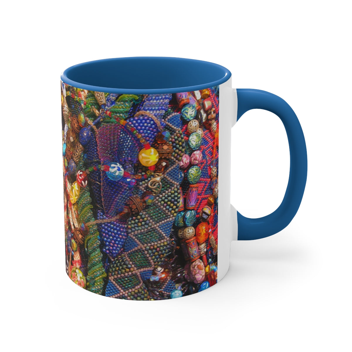 Beaded Jewelry Still Life Accent Coffee Mug, 11oz
