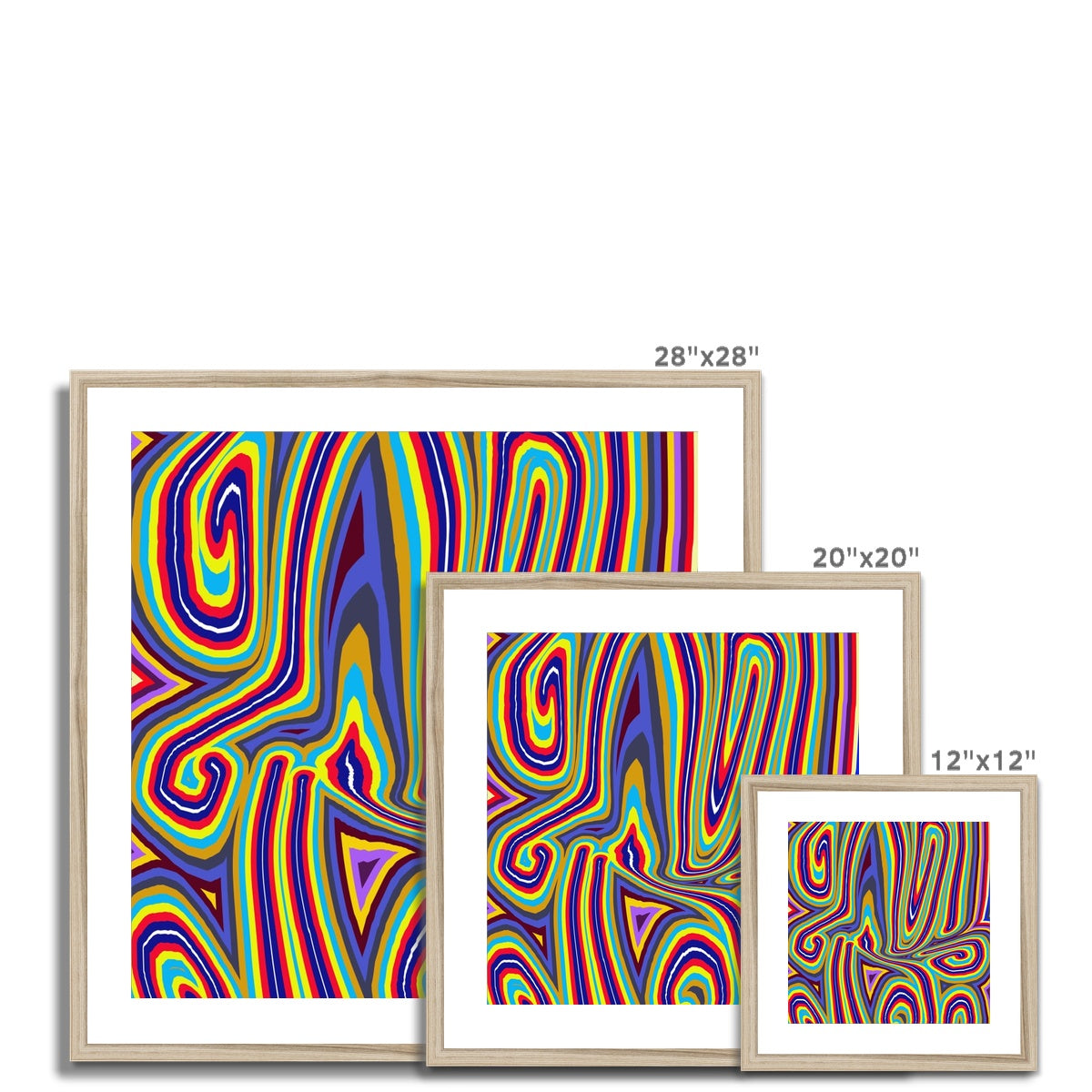 Curly Swirls Framed & Mounted Print