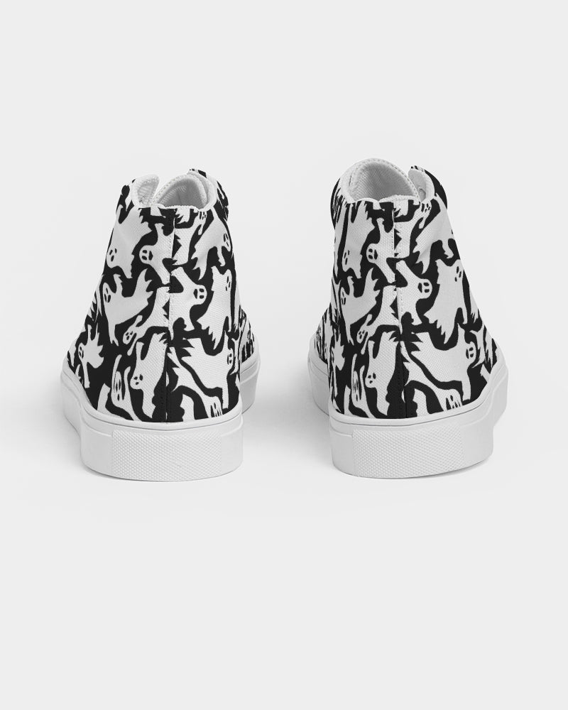 Ghosts Pattern Men's Hightop Canvas Shoe