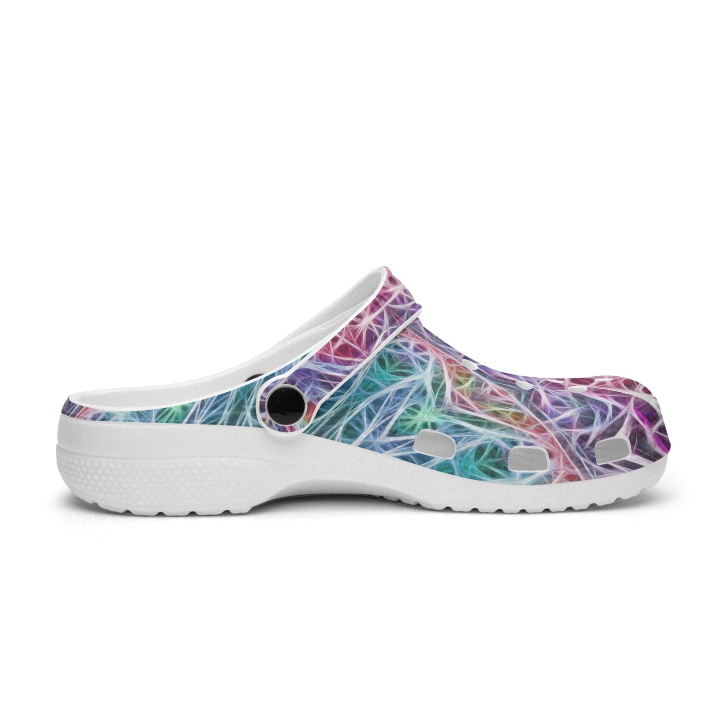 Blue and Pink Kaleidoscope 413. All Over Printed Clogs