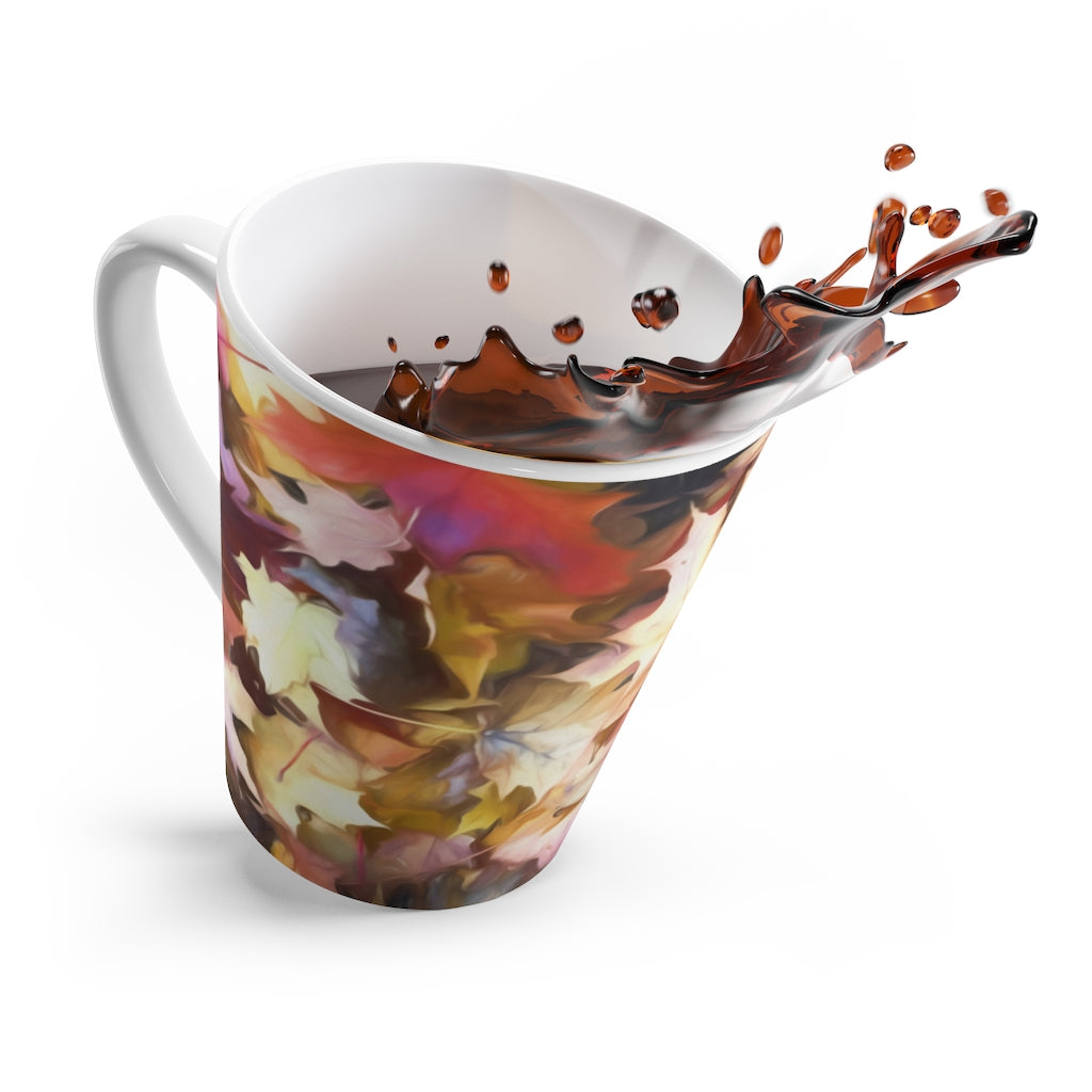 Fall Leaves Bright Latte mug