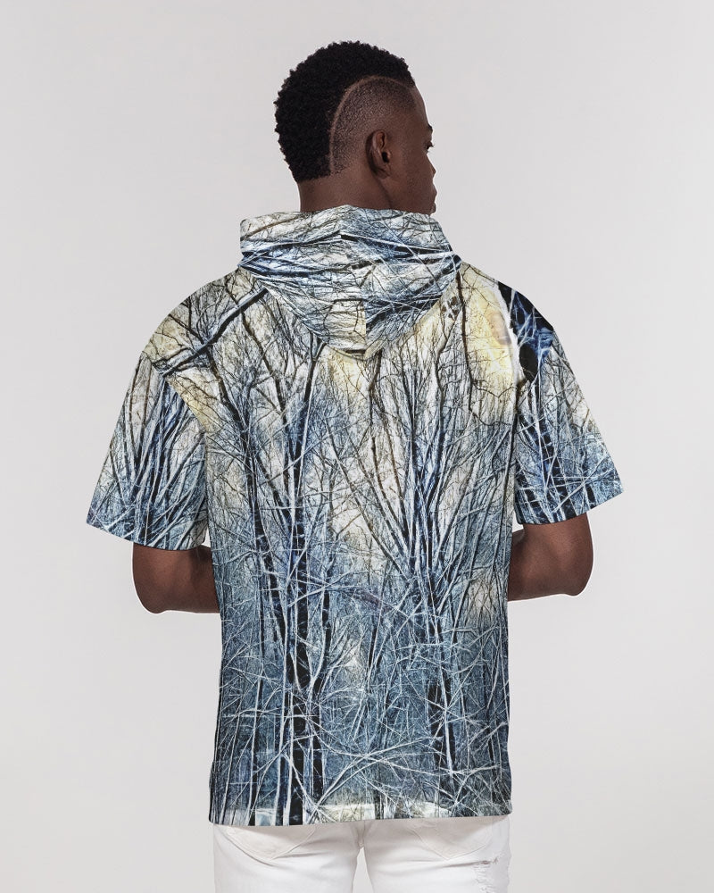 4 Oclock Winter Landscape Men's Premium Heavyweight Short Sleeve Hoodie