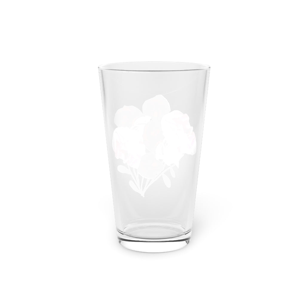 Pink and Red Roses Pint Glass, 16oz