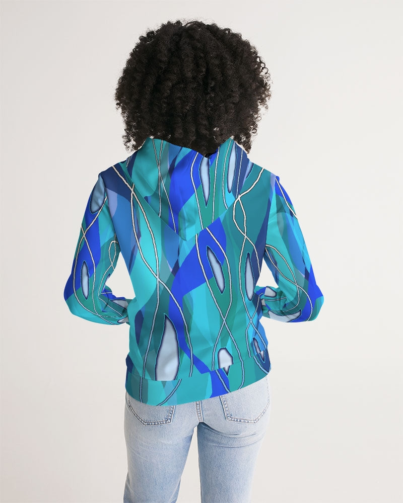Wavy Blue Women's Hoodie