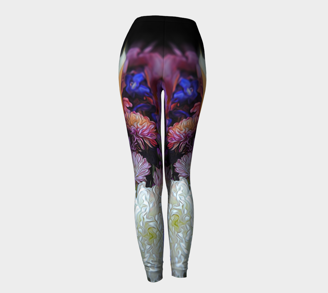 Blue Flower Bouquet Leggings