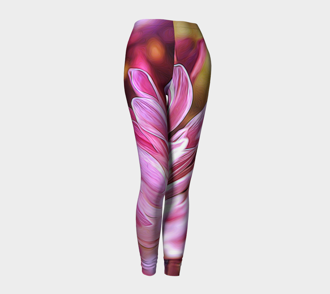Pink Flower Leggings