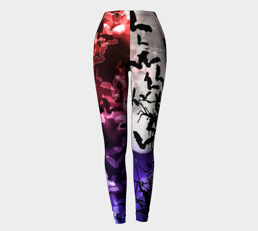 Bokeh Bats and Moon Leggings
