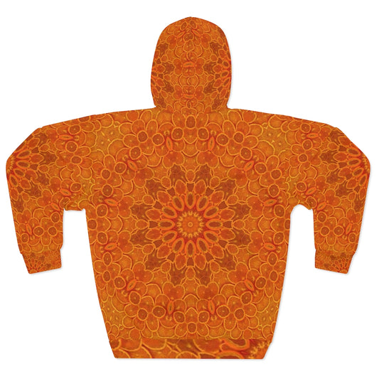Orange Kaleidoscope AOP Unisex Pullover Hoodie