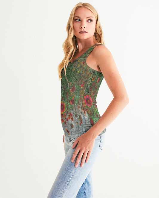 Orange Flower Garden Women's Tank