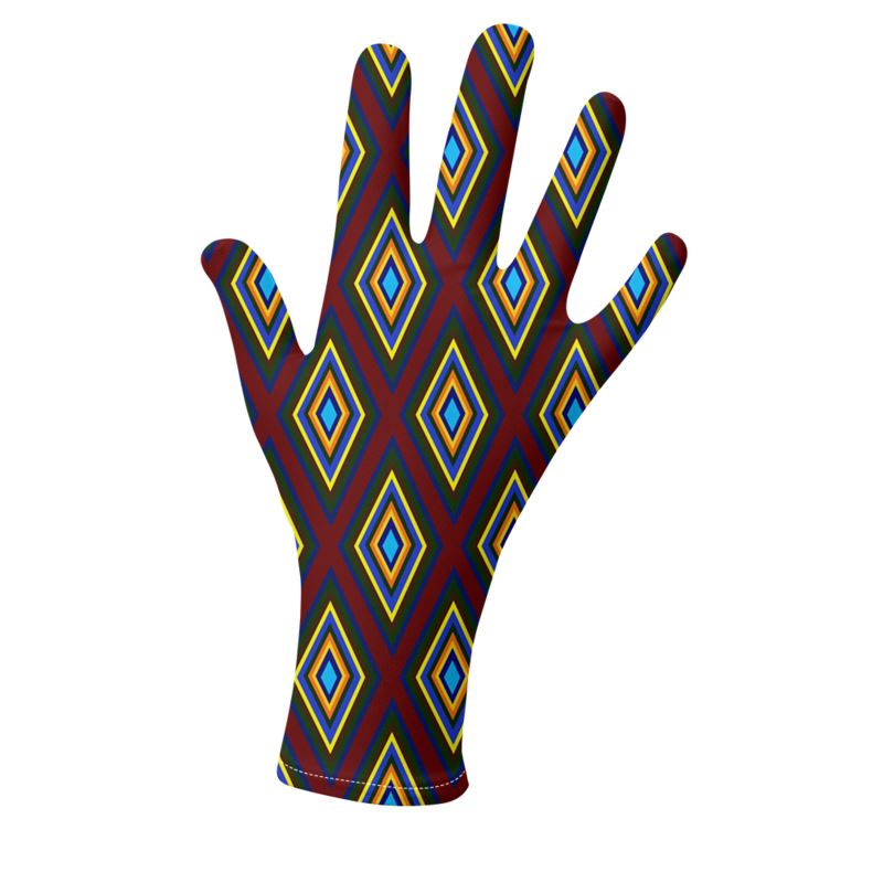 Red Green Diamonds Gloves
