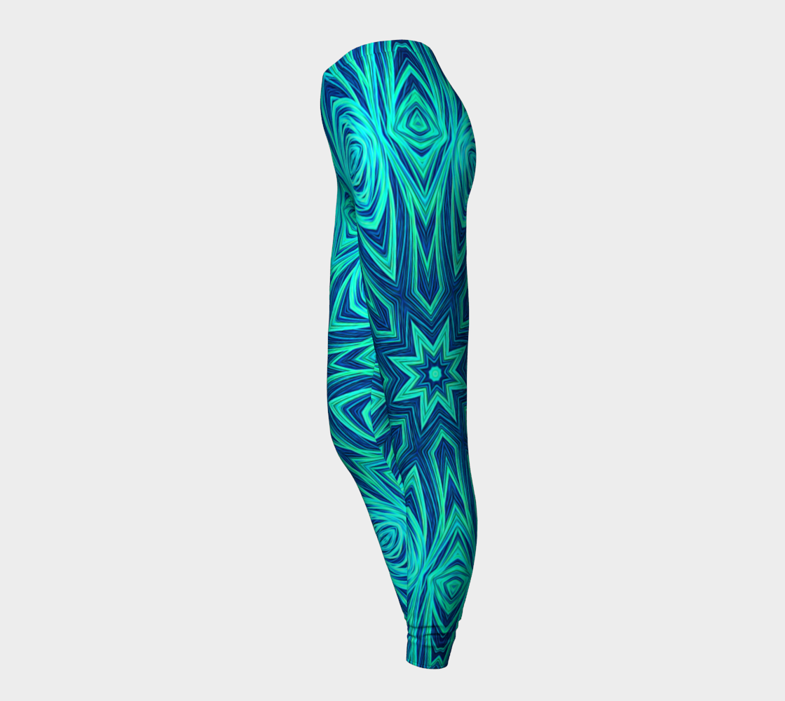 Blue Ice Kaleidoscope Leggings