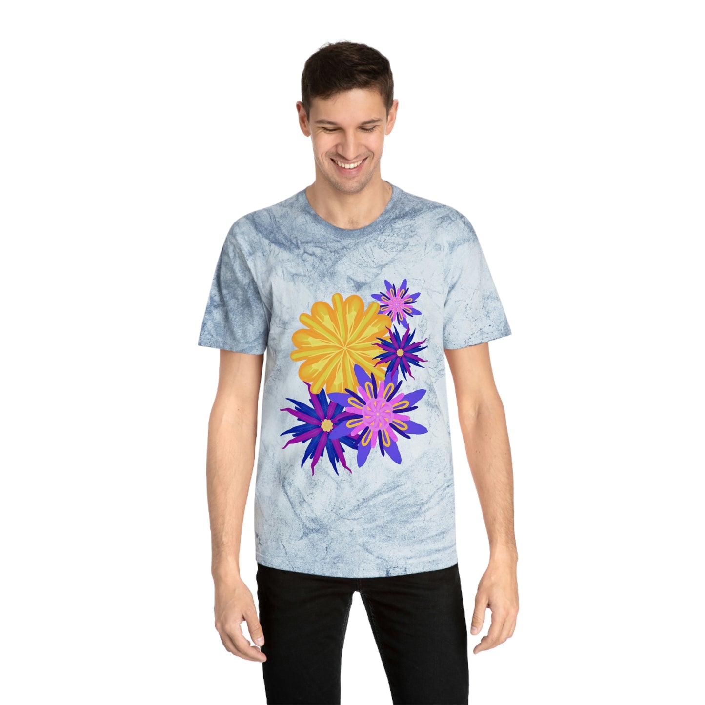 Fanciful Flowers 2 Unisex Color Blast T-Shirt