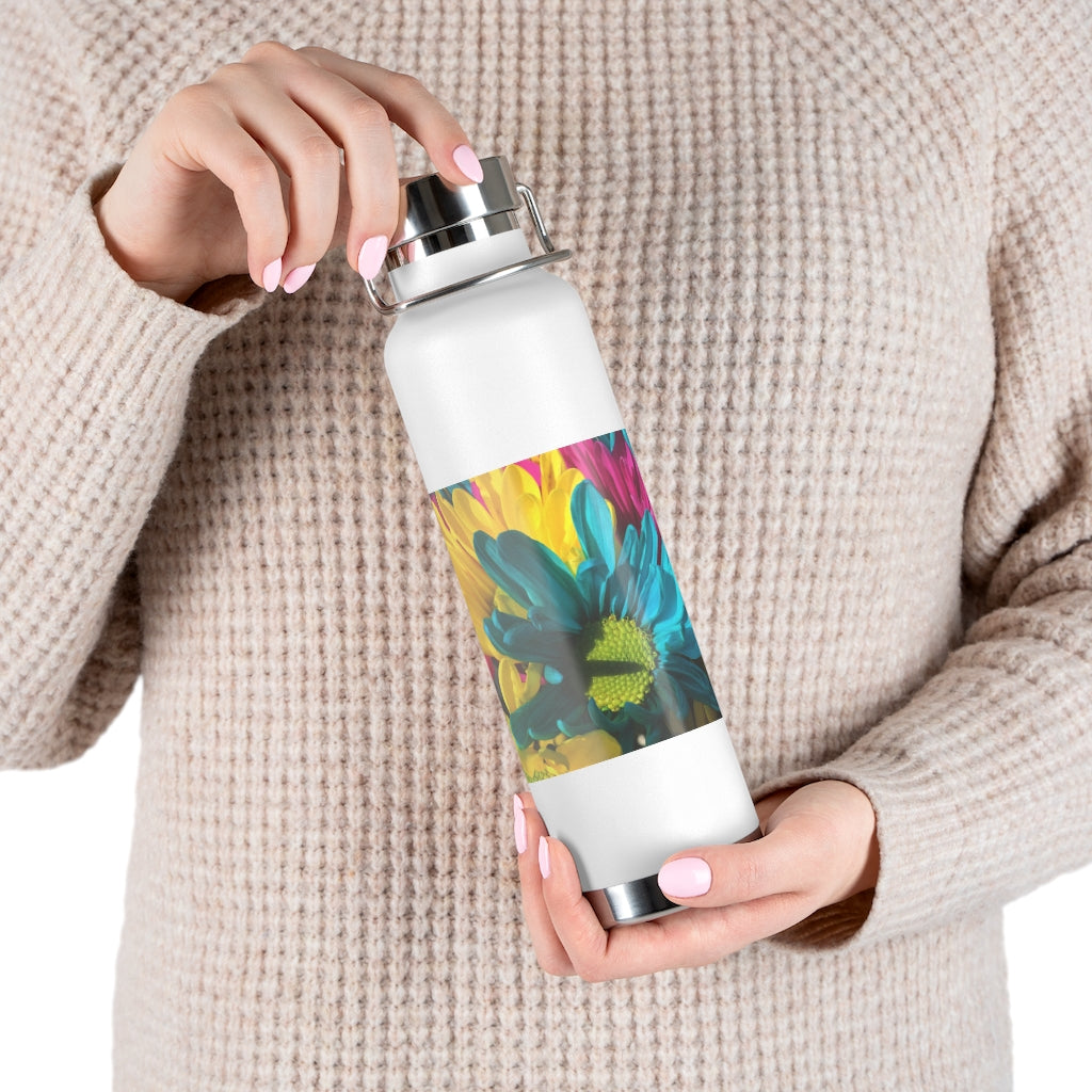 Raw Flowers 4 22oz Vacuum Insulated Bottle