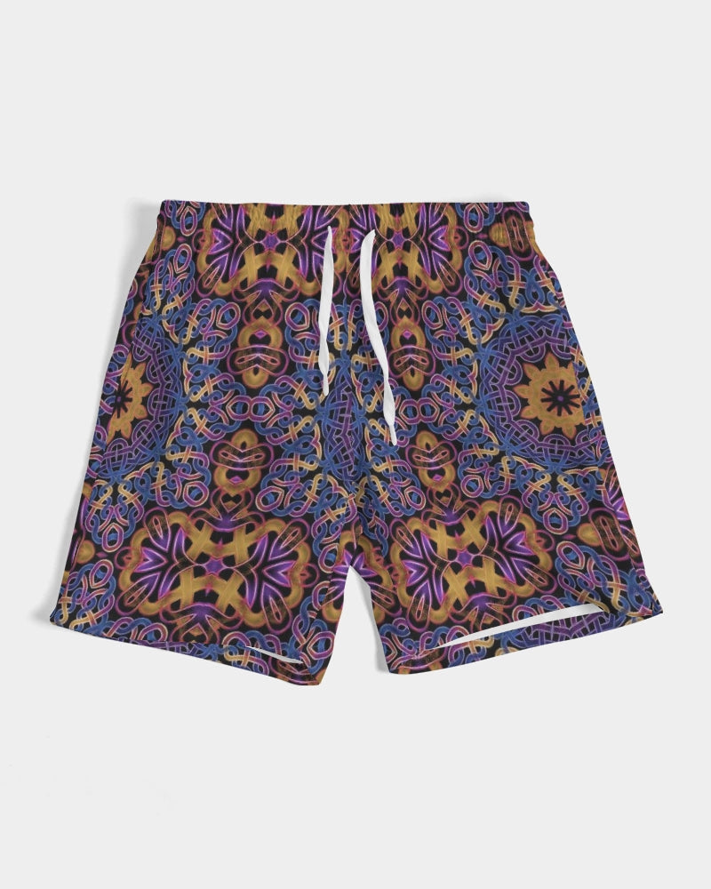 Blue Gold Celtic Kaleidoscope Men's Swim Trunk