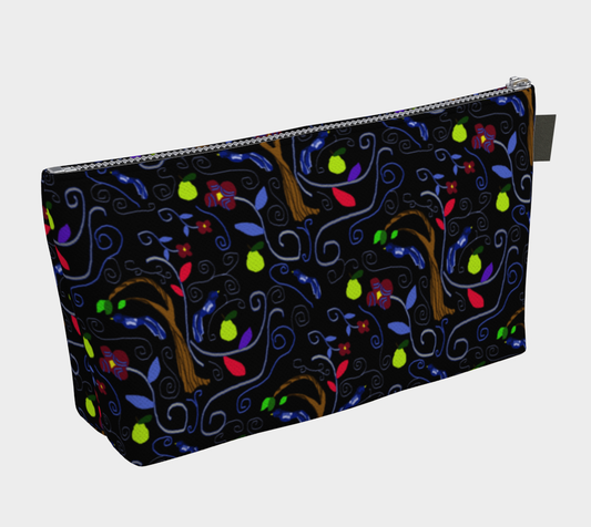 Birds and Scrolls Makeup Bag