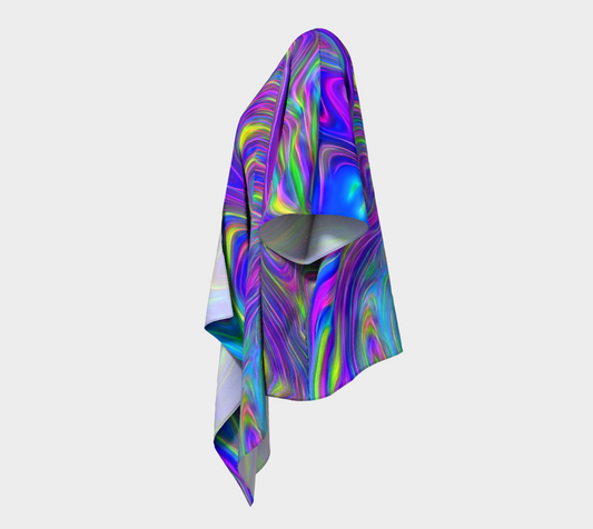 Abstract In Blue Draped Kimono