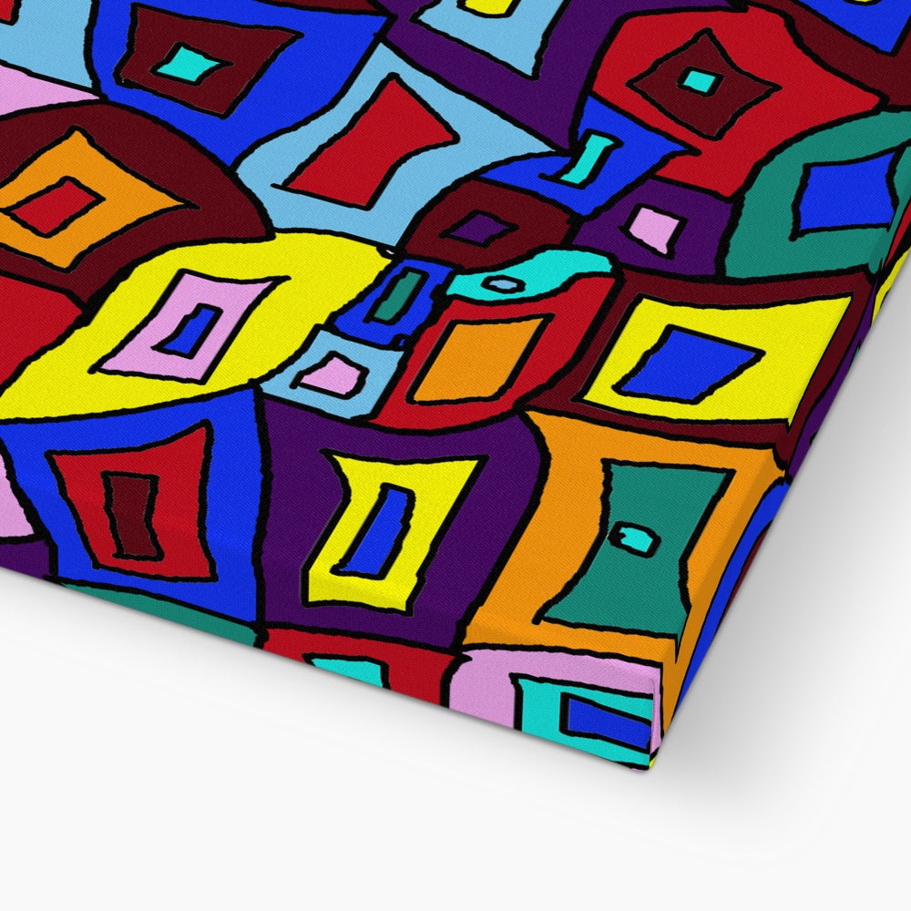 Wavy Square Pattern Canvas