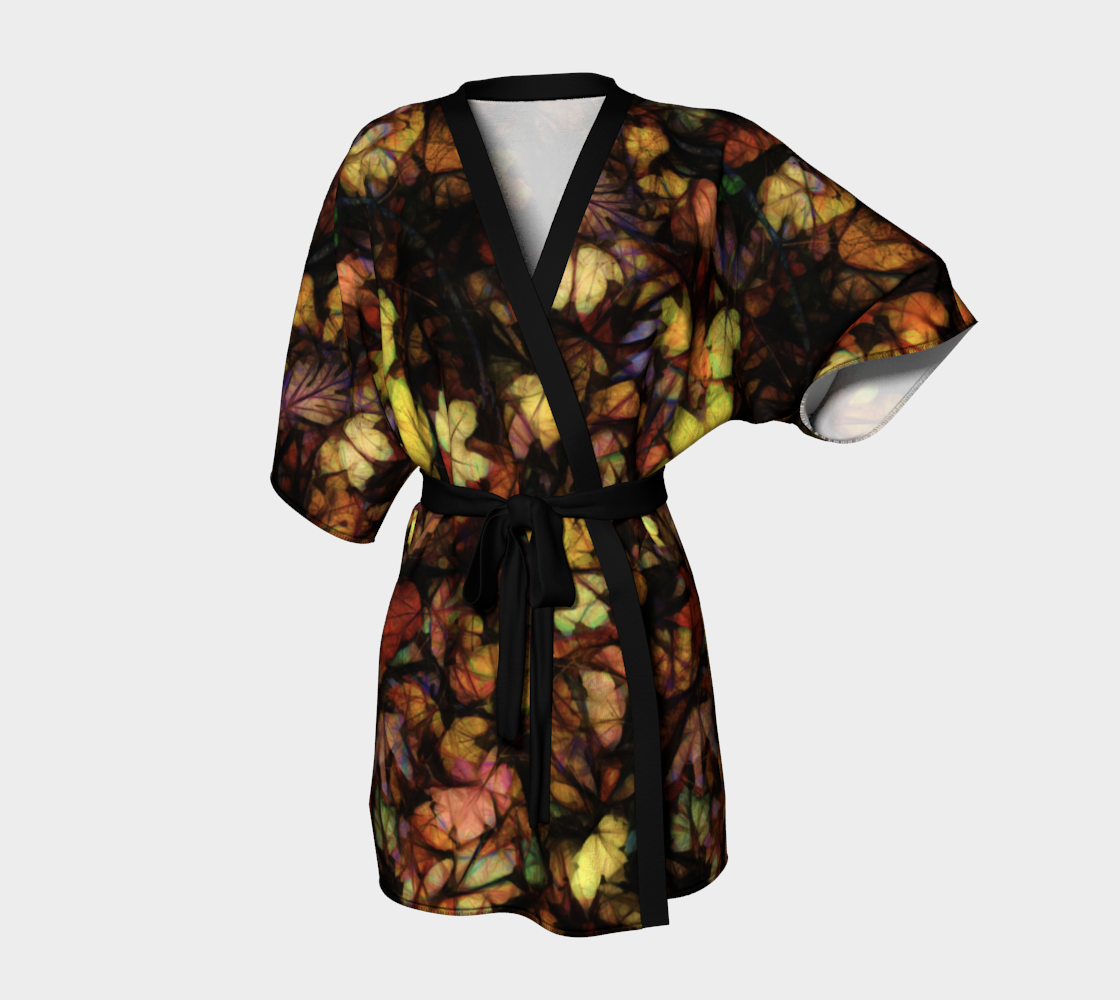 Late October Leaves Kimono Robe