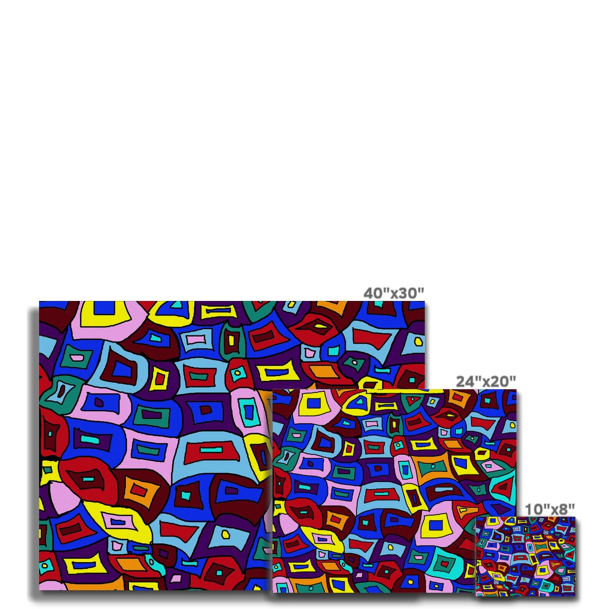 Wavy Square Pattern Canvas