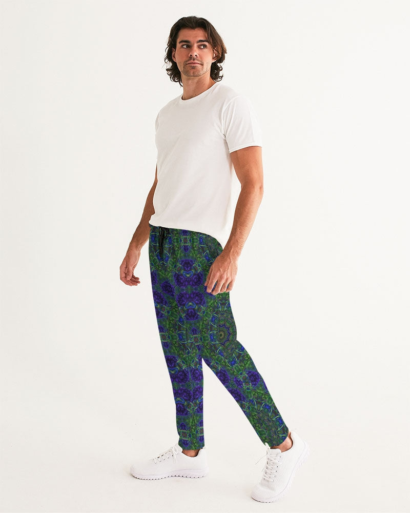 blue Green Ribbon Kaleidoscope Men's Joggers