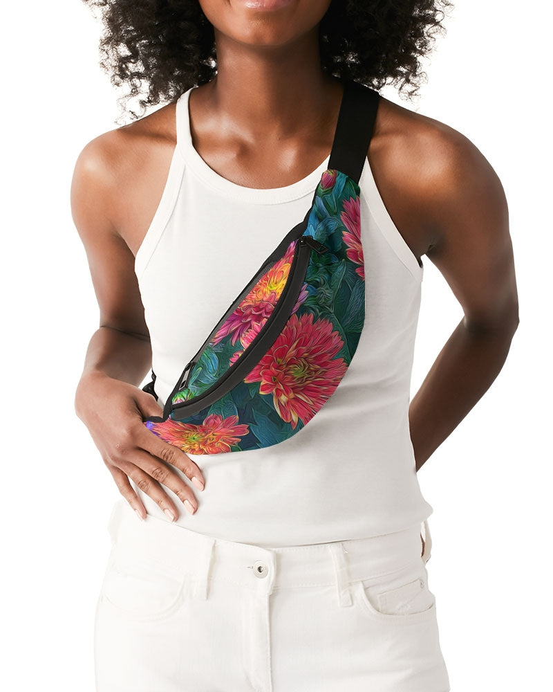 Warm Fall Mums Crossbody Sling Bag