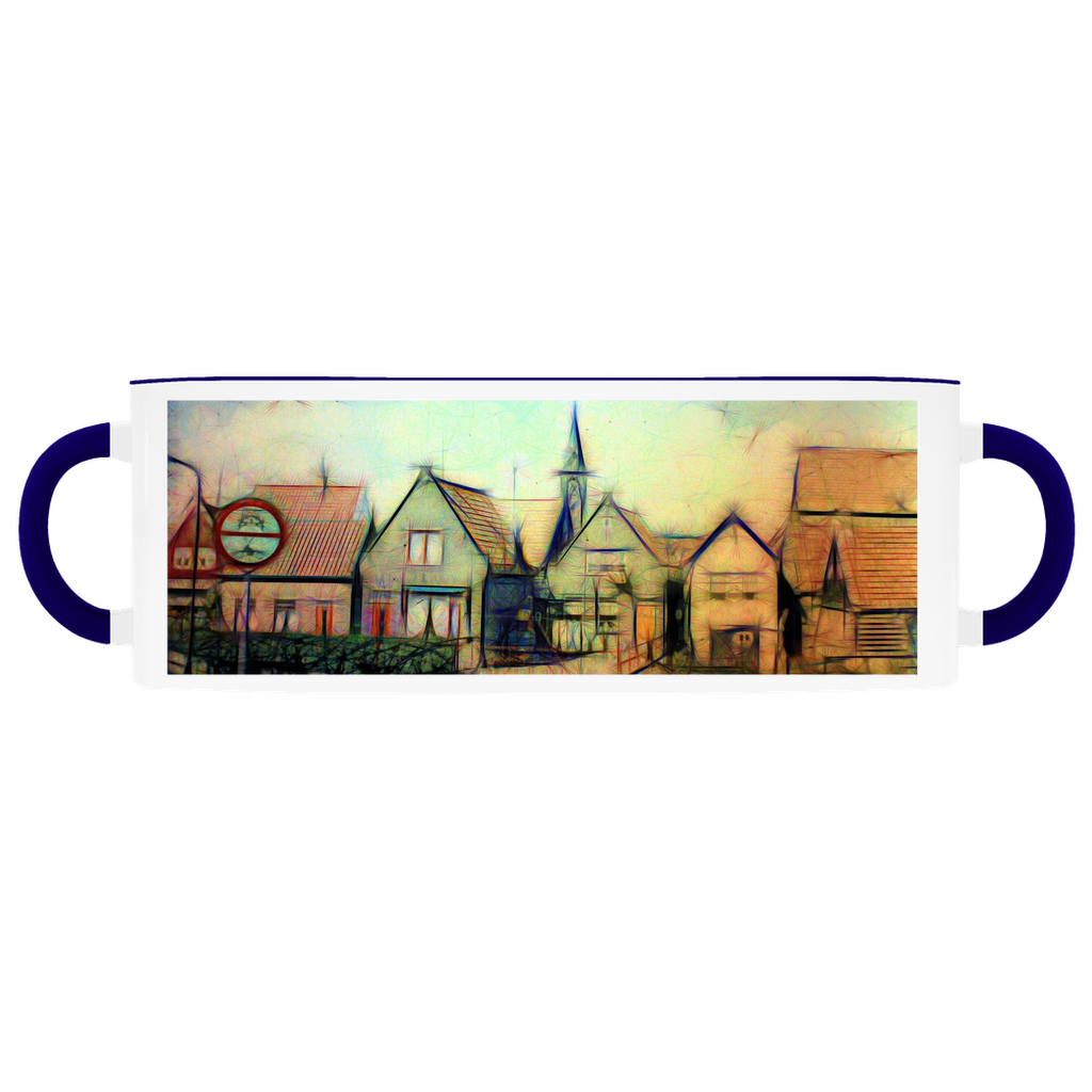 Vintage Travel Little Town Accent Mugs