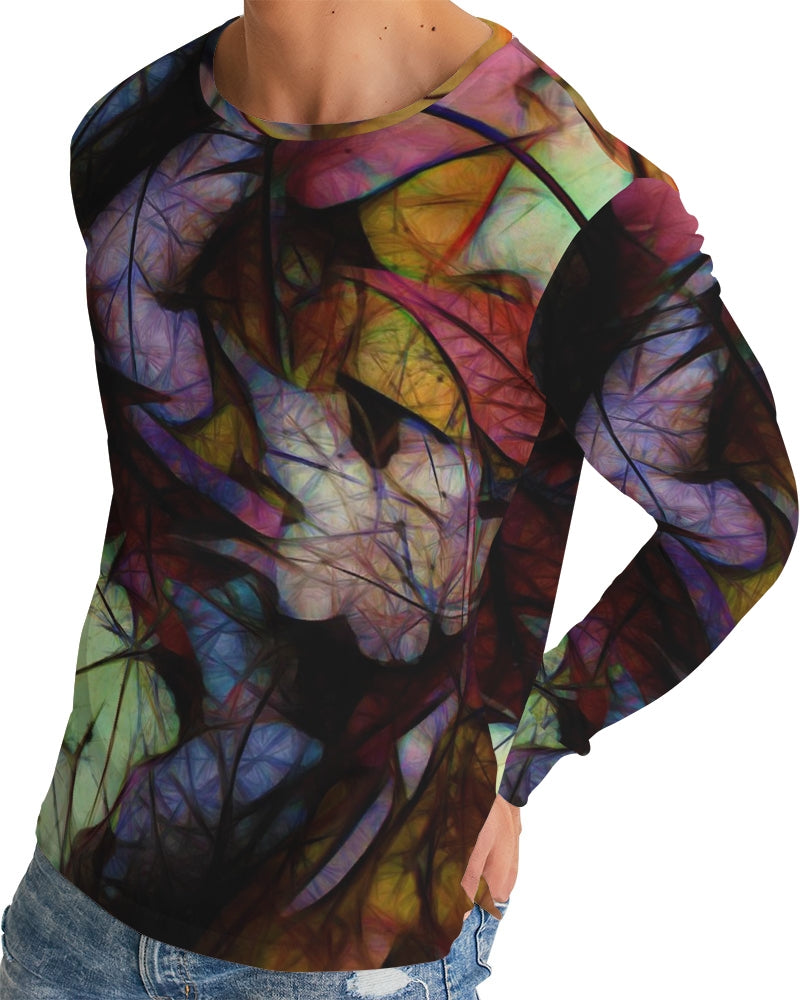 Fall Leaves Abstract Men's Long Sleeve Tee