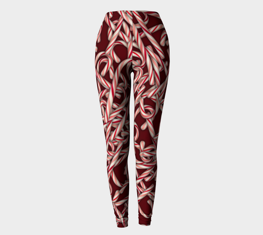 Candy Cane Collage Leggings