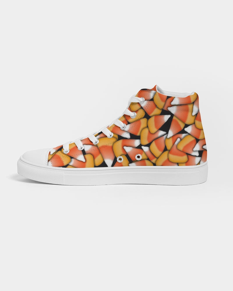 Candy Corn Pattern Women's Hightop Canvas Shoe