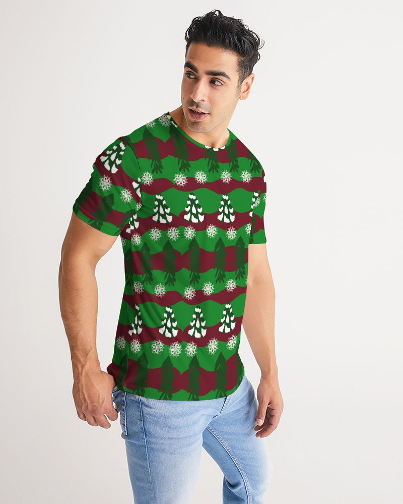 Snowy Evergreen Pattern Men's Tee