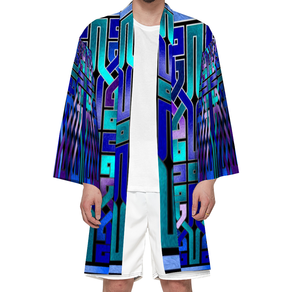 Blue Celtic Knot Haori Unisex All Over Print Haori Beach Kimono