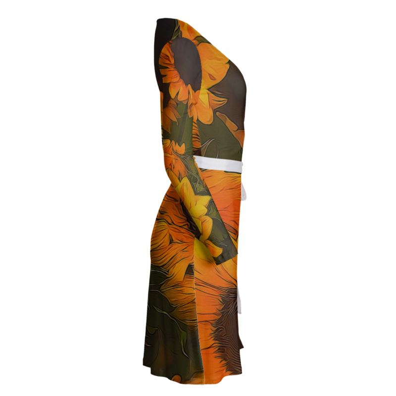 Sunflowers Wrap Dress