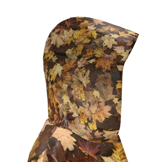 Late October Leaves Women's Hooded Rain Mac